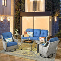 HOOOWOOO 5 Piece Patio Furniture Conversation Sets by DesignforBetterLife