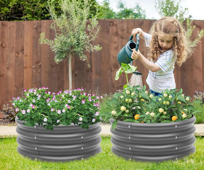 2-Pack 2x1ft Galvanized Raised Garden Bed, Outdoor Planter Bed, Metal Planter - Image 6