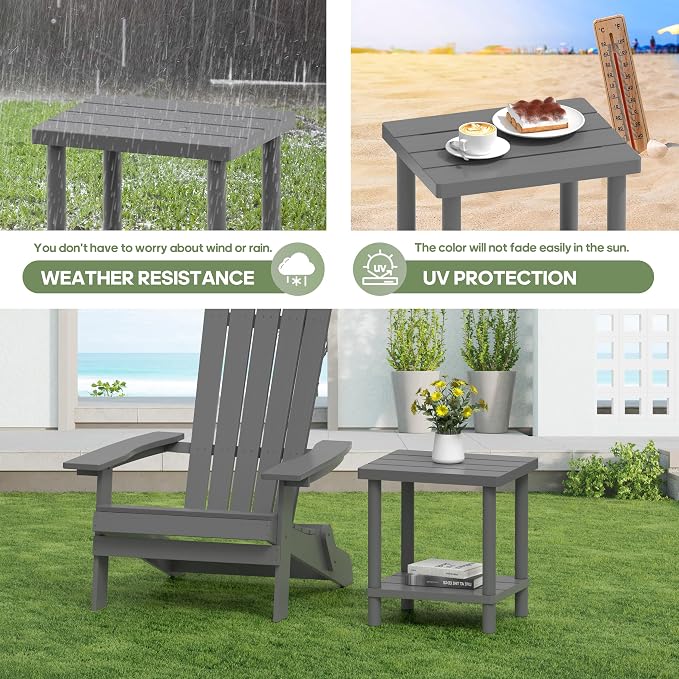 Outdoor Side Table, 2-Tier Small Outdoor Table - Image 5