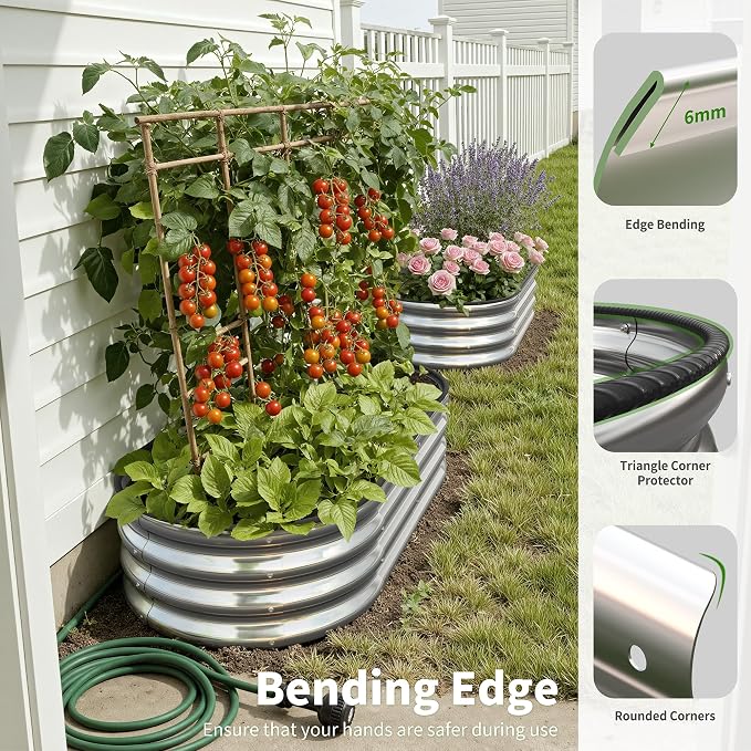 Galvanized Metal Raised Garden Bed Kit - Image 3