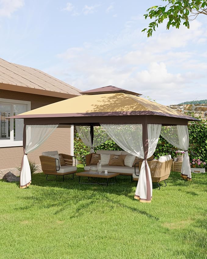 Canopy Tent 13x13 ft, Pop Up Gazebo One-Push Setup - Image 10
