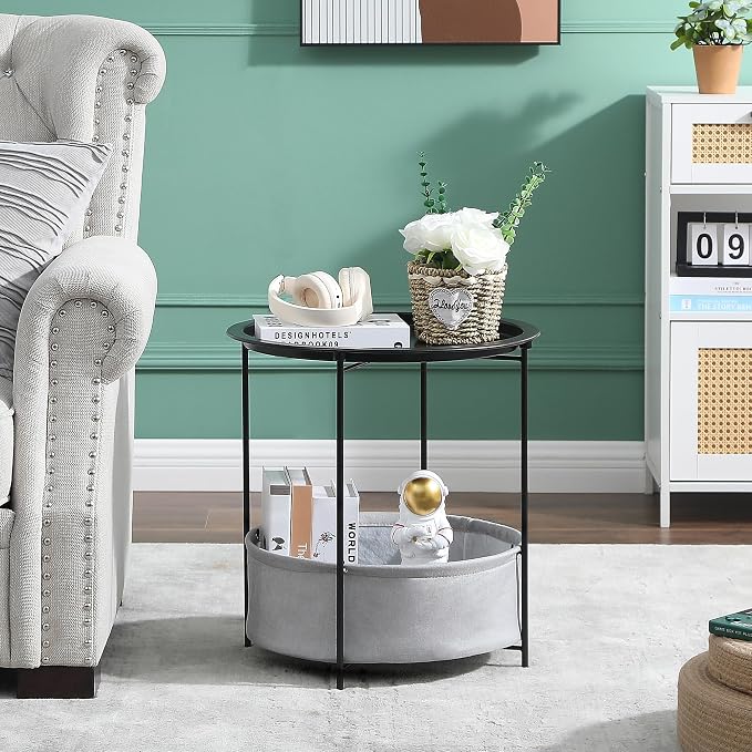 VECELO Round Side/End Table - Image 2