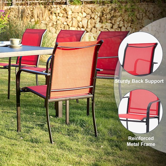 VICLLAX 7 Pieces Patio Outdoor Dining Set - Image 4