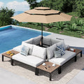 PHI VILLA 8 Pieces Outdoor Patio Furniture Set, Metal Frame Modern Outdoor by PHIVILLAThepioneerofcomfortablehouseholdsupplies