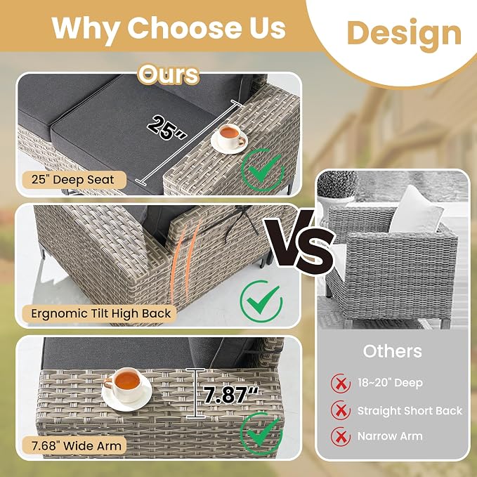 HOOOWOOO Outdoor Sectional Furniture Set - Image 7