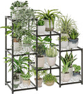 Bamworld Black Plant Stand Outdoor Metal Plant Shelf by Bamworld