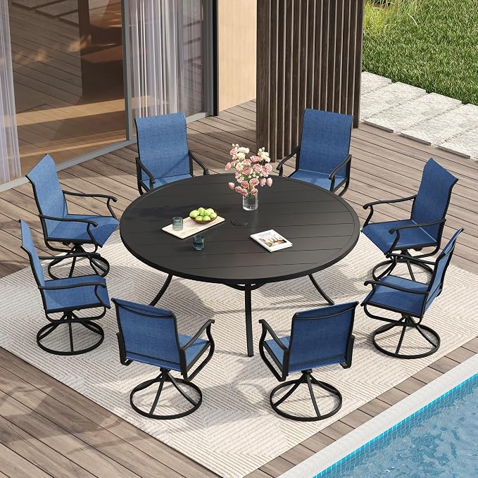 VICLLAX 60" Outdoor Round Patio Table - Image 2