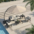 7 Piece Patio Conversation Sets, Outdoor Couch by PatioKingdom