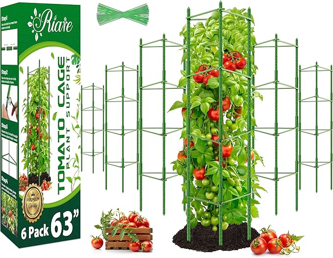 Riare 6 Pack 5.2 FT Tomato Cages by Riare