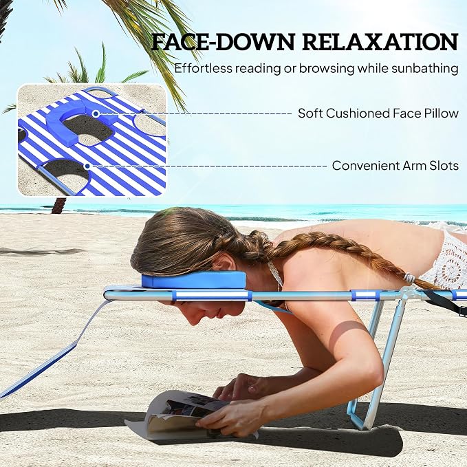 Outsunny Chaise Lounge Chair Outdoor Set of 2 - Image 5