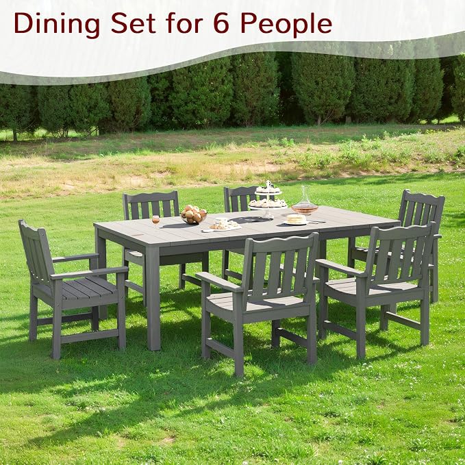 Stoog All-Weather 7 Pieces Patio Dining Sets, Waterproof Patio Furniture Set - Image 2