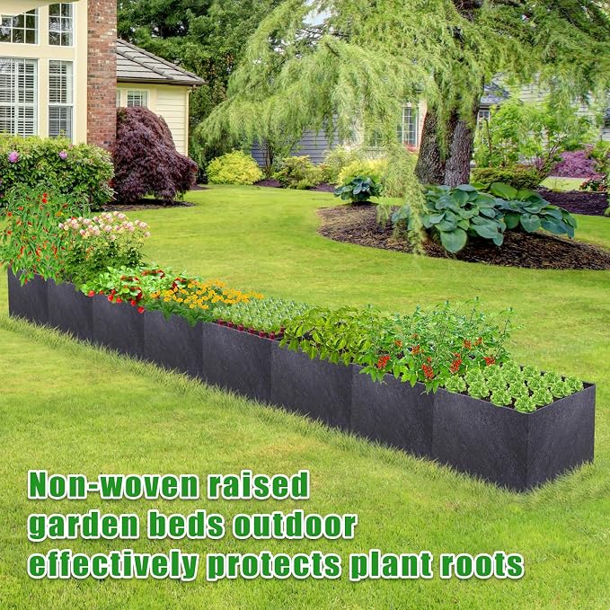 POILKMNI 16x2x1ft Fabric Raised Garden Bed - Image 8