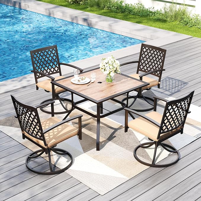 PHI VILLA 5 Pieces Outdoor Dining Set - Image 2