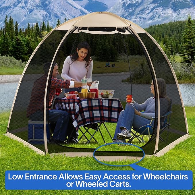 Alvantor® Screen House Gazebo, Pop Up Igloo Screened Canopy Tent - Image 3