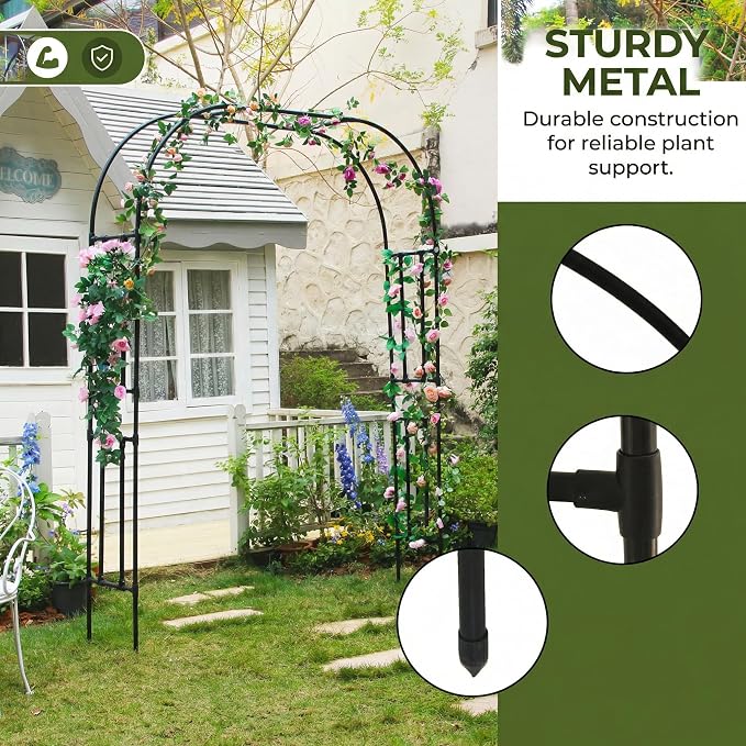 Garden Arch Trellis, 95.8" H x 70.9" W Garden Arch Arbor - Image 5