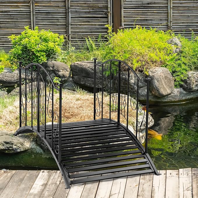 Outvita Metal Garden Bridge for Outdoor, Elegant Decorative Bridge - Image 5