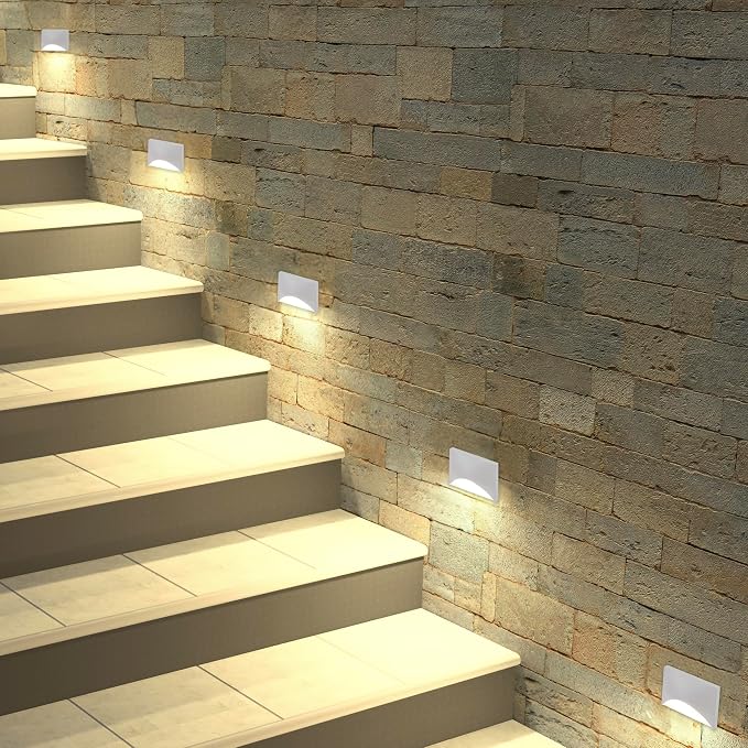 Maxxima Horizontal Curved LED Step Light, Indoor/Outdoor Stair Light, 5 CCT - Image 4