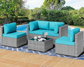 Shintenchi 5 Pieces Outdoor Patio Furniture Sets, Patio Sectional Sofa Couch by Shintenchi