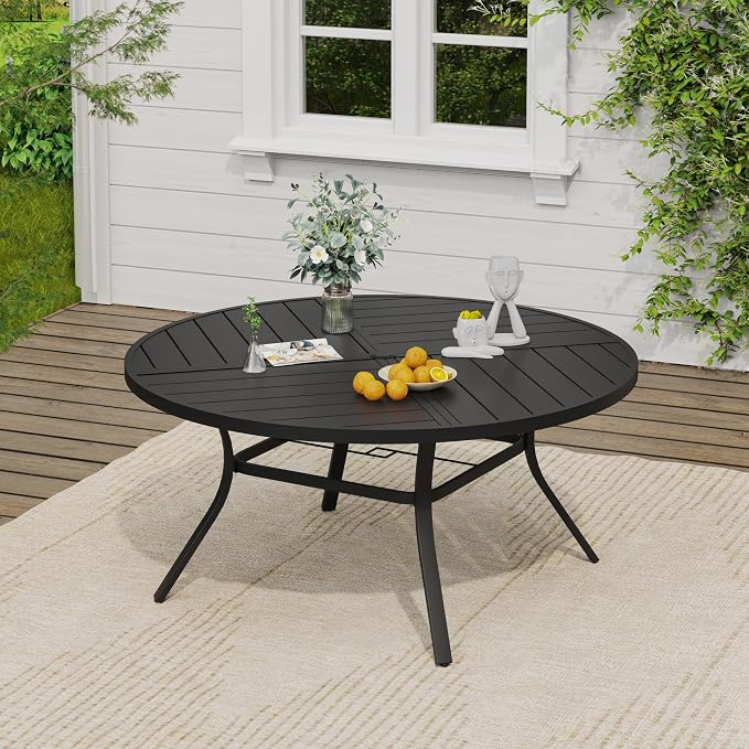 VICLLAX 53" Round Outdoor Table, Patio Dining Table - Image 2