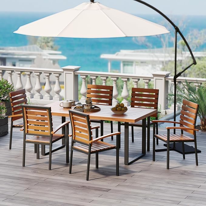 WiberWi 7 Piece Outdoor Dining Set - Image 2