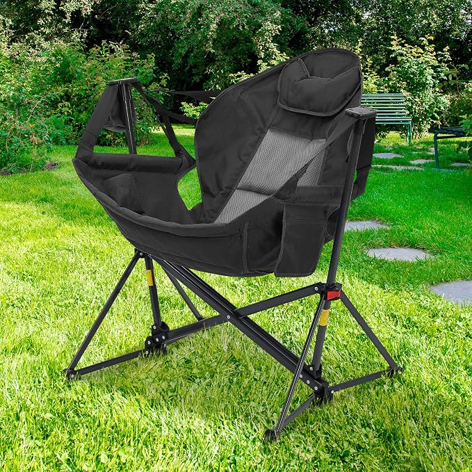 Ainfox Hammock Camping Chair, Foldable Portable Rocking Chairs - Image 8