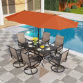 PHI VILLA 8 PCS Patio Table Chairs Set by PHIVILLAThepioneerofcomfortablehouseholdsupplies