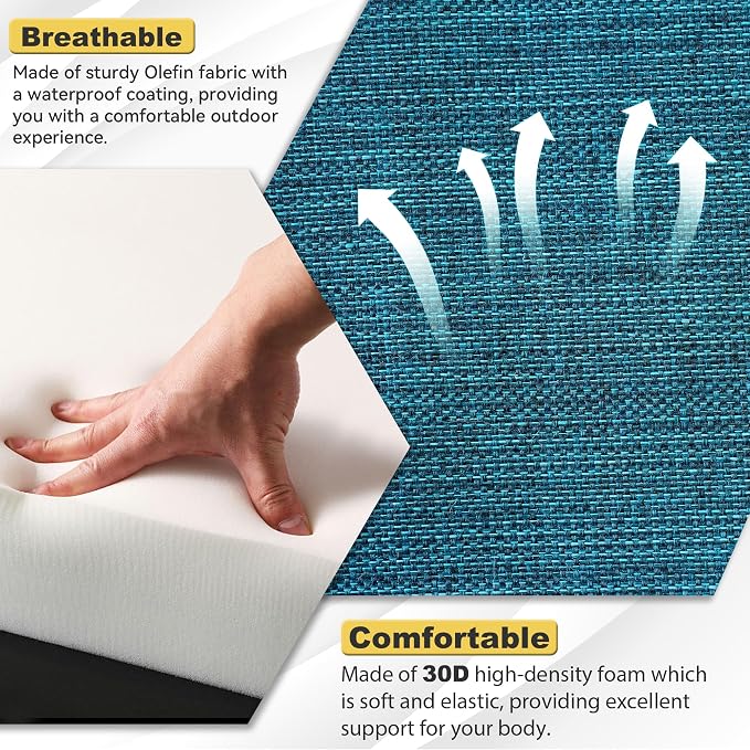 Outdoor Chaise Lounge Cushions, Olefin Lounge Cushion, Rainproof Color - Image 5