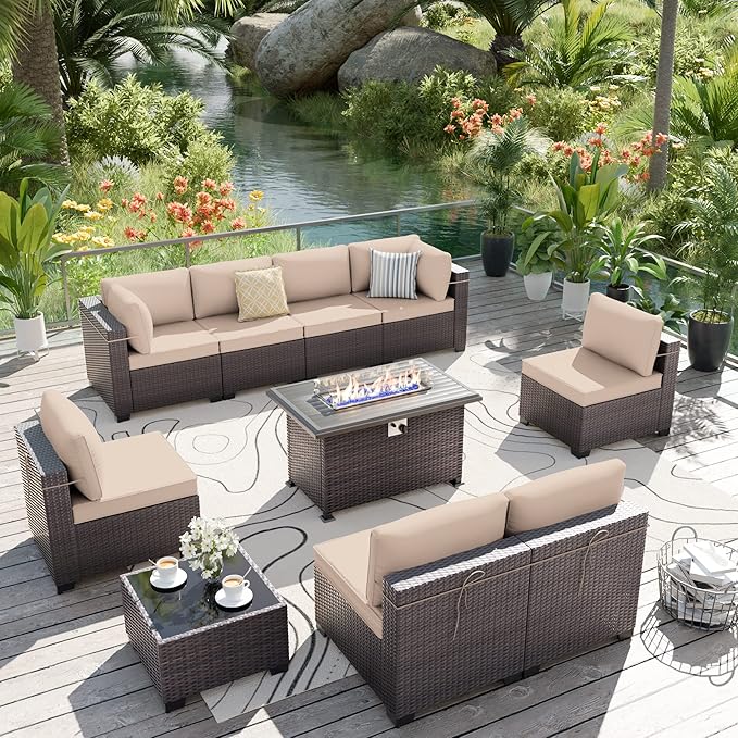 ALAULM 10 Pieces Patio Furniture Set by ALAULM