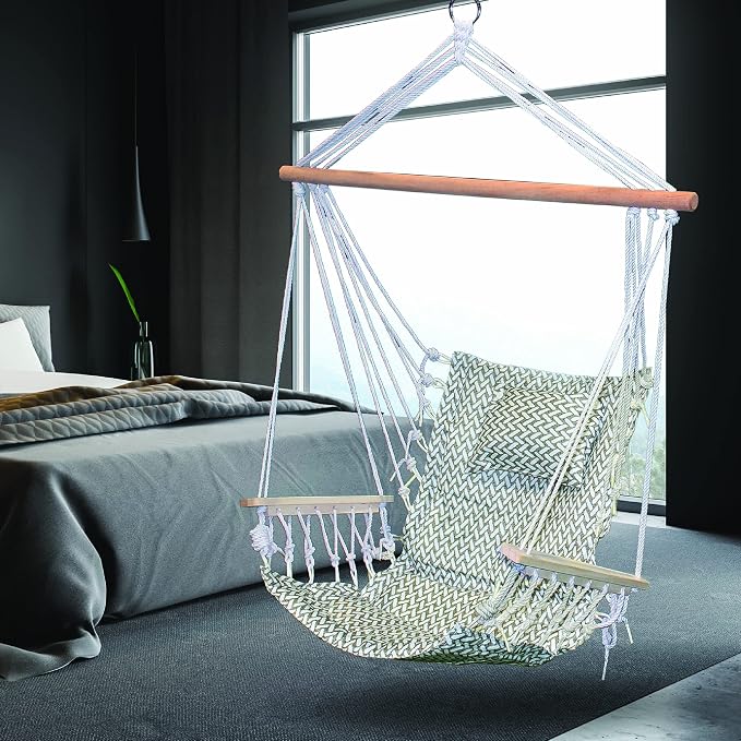 Hammock Chair Hanging Rope Swing, *12 Patterns, Quality Comfortable and - Image 3