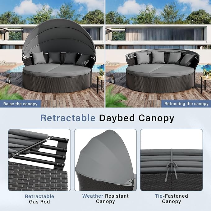 Crownland Outdoor Round Daybed - Image 5