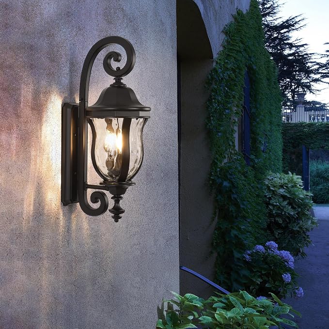 Black Exterior Wall Sconces, Waterproof Outdoor Lights Wall Mount - Image 8