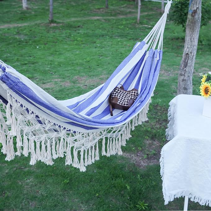 Boho Macrame Hammock with Elegant Tassels - Image 4
