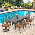 9-Piece Outdoor Dining Set All Aluminum Patio Table and Chairs Set by RICHRYCE