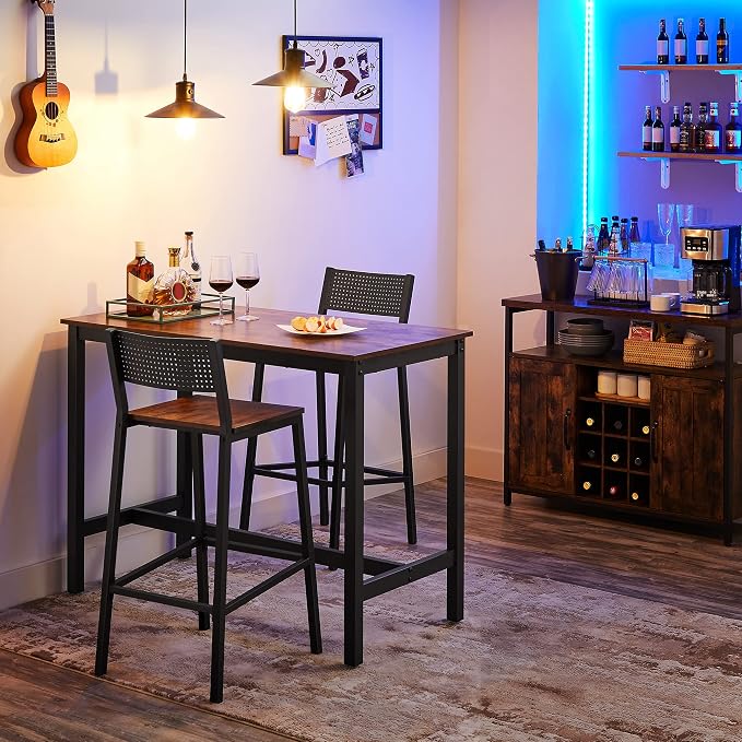VASAGLE Bar Stools, Tall Bar Stools - Image 2
