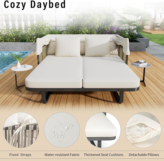 Harper & Bright Designs Outdoor Daybed, Patio Daybed - Image 4