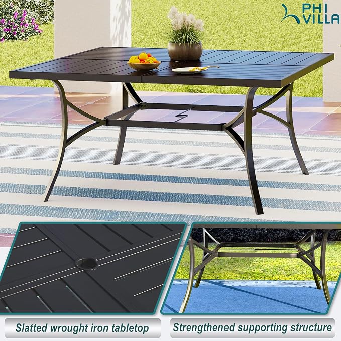 PHI VILLA 9 Pieces Outdoor Dining Set - Image 7