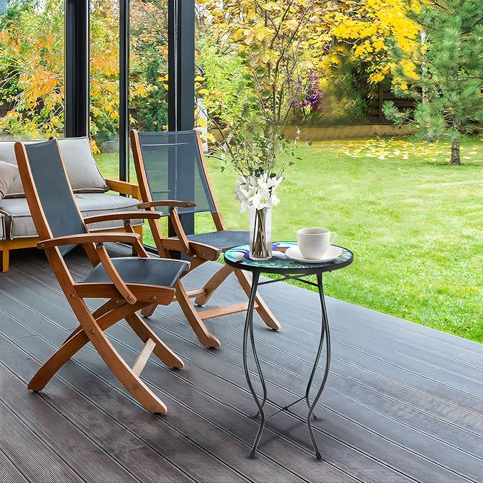 12 Inch Small Outdoor Side Table - Image 6