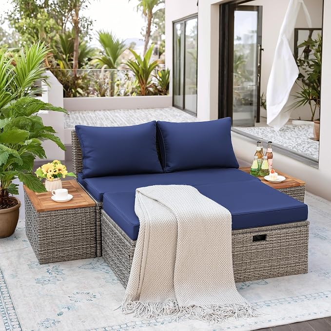 Flamaker Outdoor Rattan Lounge Chair - Image 4
