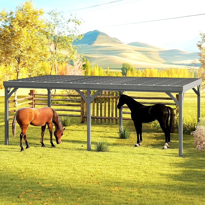 Outsunny 12' x 20' Outdoor Pergola, Wood Gazebo Grape Trellis - Image 9
