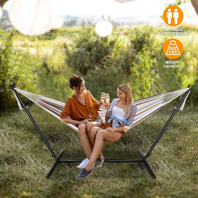 SUPER DEAL Portable 2 Person Hammock - Image 2