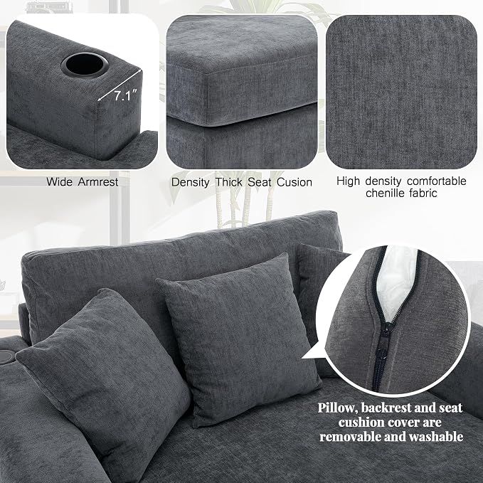 Merax Modern Upholstered Indoor Chaise Lounge - Image 6