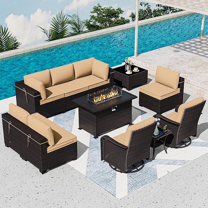 11 Pieces Patio Furniture Set by ASJMR