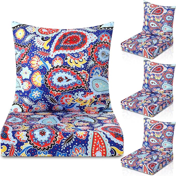 Hoteam 4 Set Outdoor Chair Patio Cushions 20 x 20 Inch Deep Seat Waterproof by Hoteam