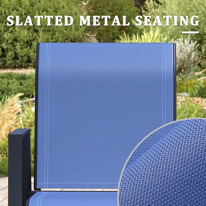 Outdoor Bar Stools Set of 2, Bar Height Chairs - Image 6