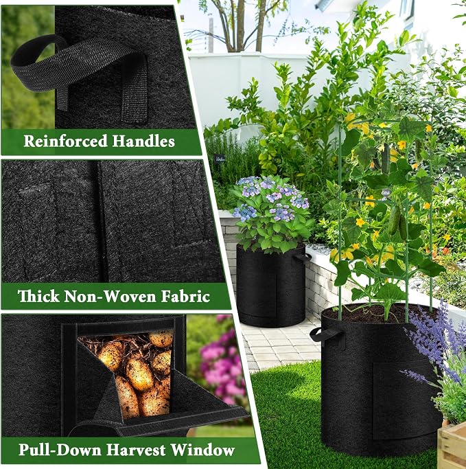2 Pack 15 Gallon Potato Grow Bags - Image 4