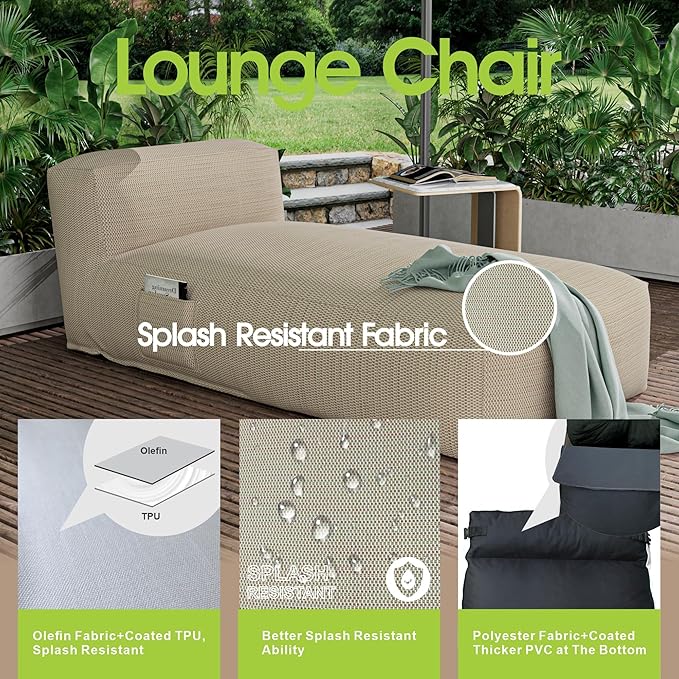 Outdoor Bean Bag Lounger Chair, Big Comfy Outdoor Daybed - Image 6