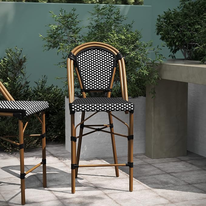 EMMA + OLIVER Soie Bistro Counter Stool - Image 6