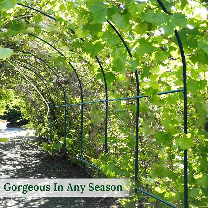 YardGrow Large Garden Support Arch Frame Climbing Plant Arch Arbor - Image 7