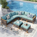 PHI VILLA 7-Piece Curved Patio Furniture Set, Half-Moon Wicker Sectional by PHIVILLAThepioneerofcomfortablehouseholdsupplies