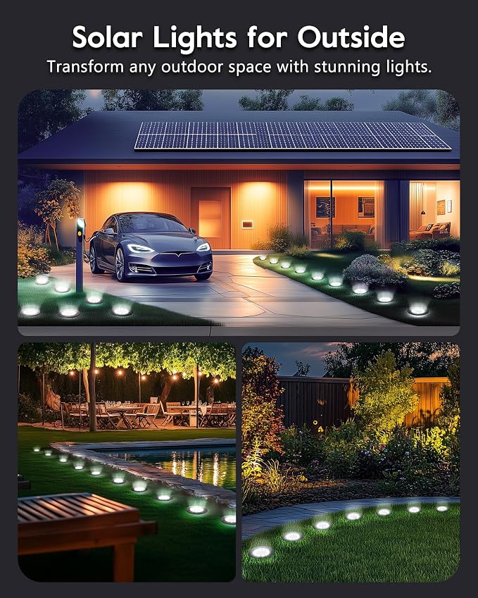 Brightown Solar Lights Outdoor Waterproof, 12 Packs LED In-Ground Solar Yard - Image 9